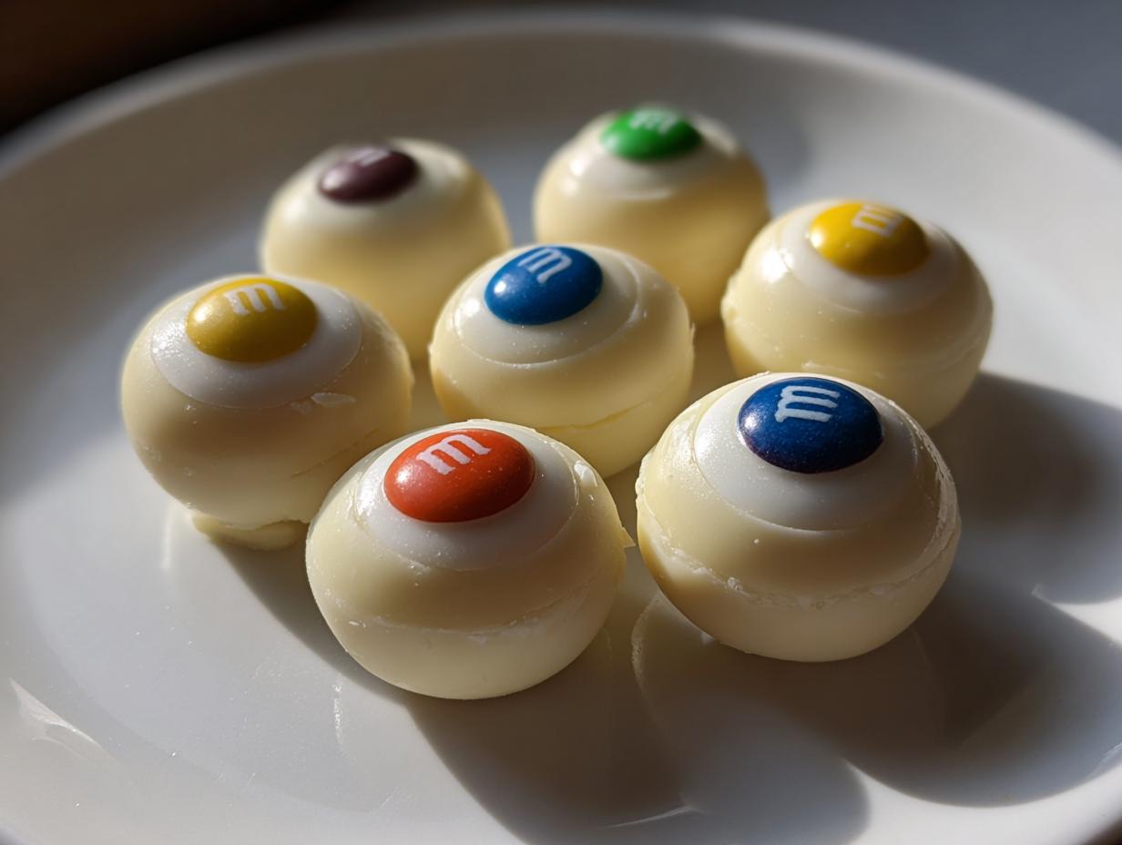 Candy Eyeballs (white chocolate & M&M centers)
