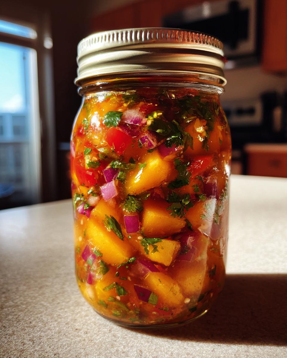 Juicy 4-Ingredient Canning Peach Salsa That Will Wow 8 Canning Peach Salsa - detail 3