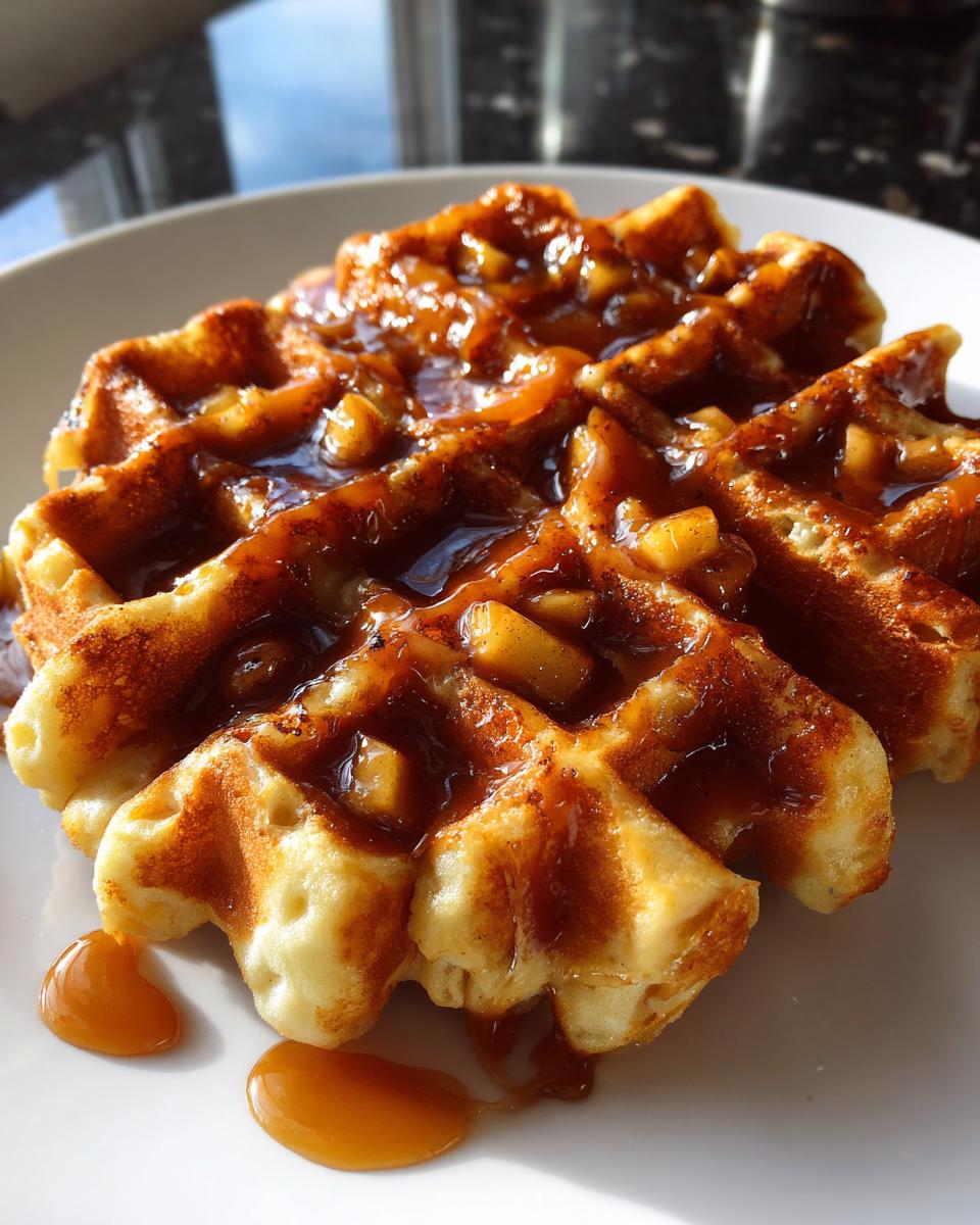 Perfect Caramel Apple Waffles in Just 4 Easy Steps 6 Caramel Apple Waffles - detail 1