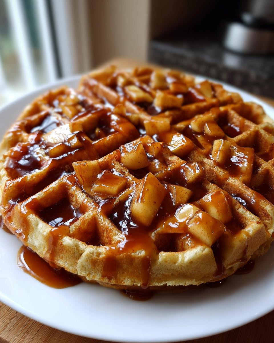 Perfect Caramel Apple Waffles in Just 4 Easy Steps 7 Caramel Apple Waffles - detail 2