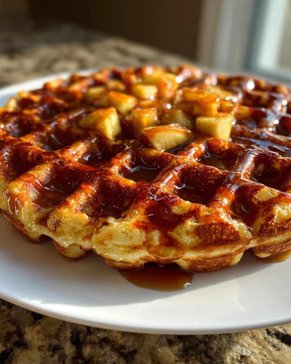 Perfect Caramel Apple Waffles in Just 4 Easy Steps 8 Caramel Apple Waffles - detail 3