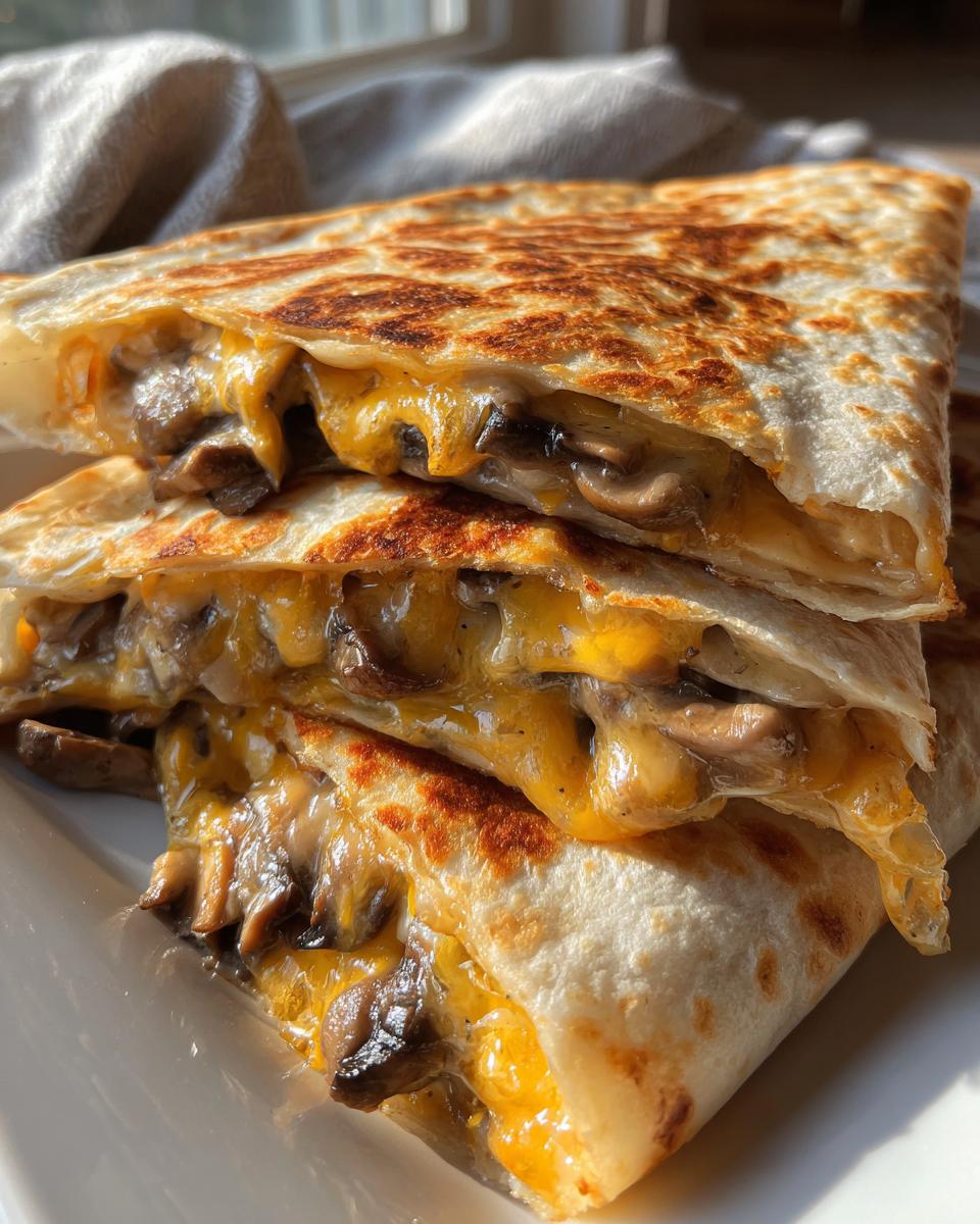 Cheese and Mushroom Quesadillas - detail 1