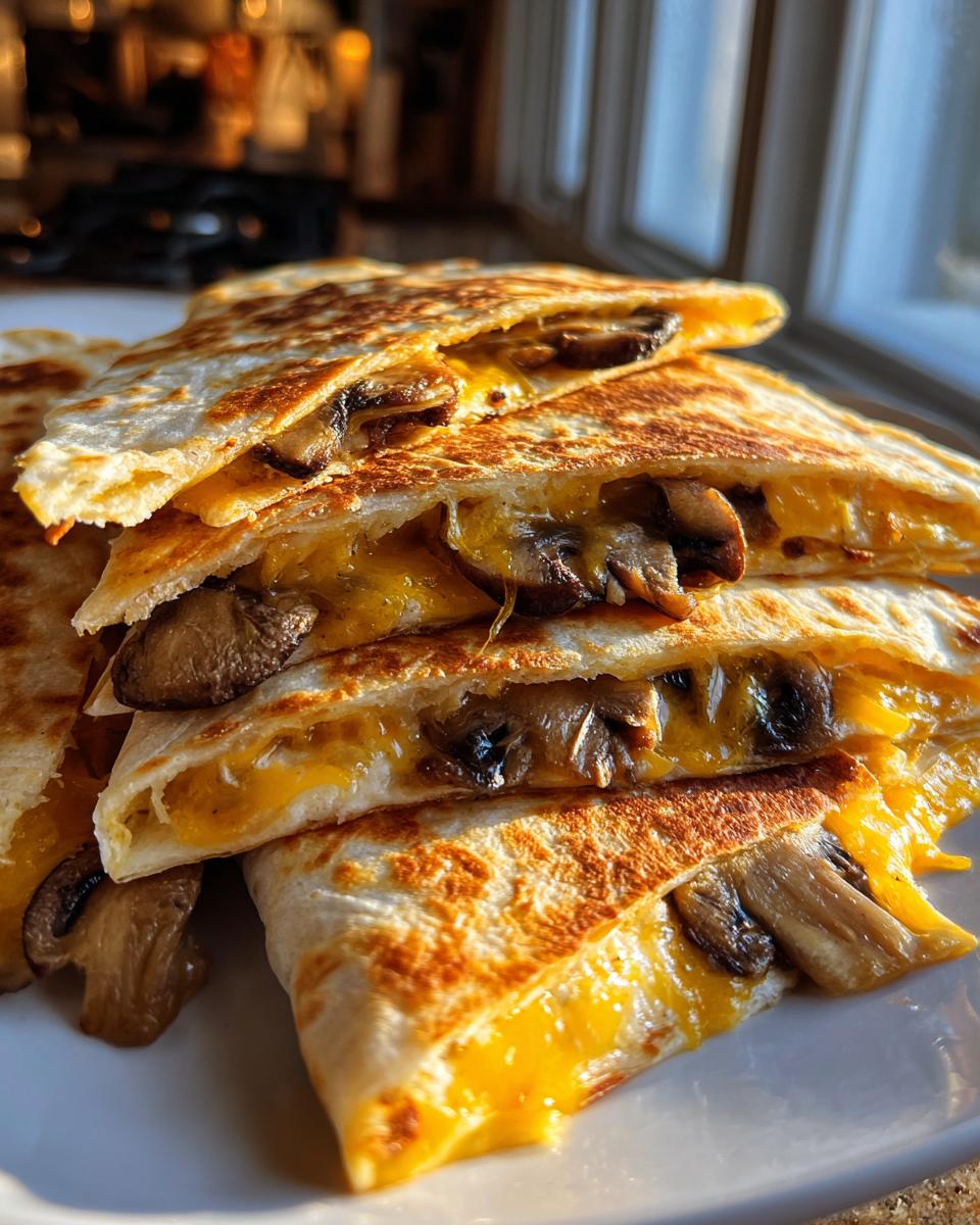 Cheese and Mushroom Quesadillas - detail 3