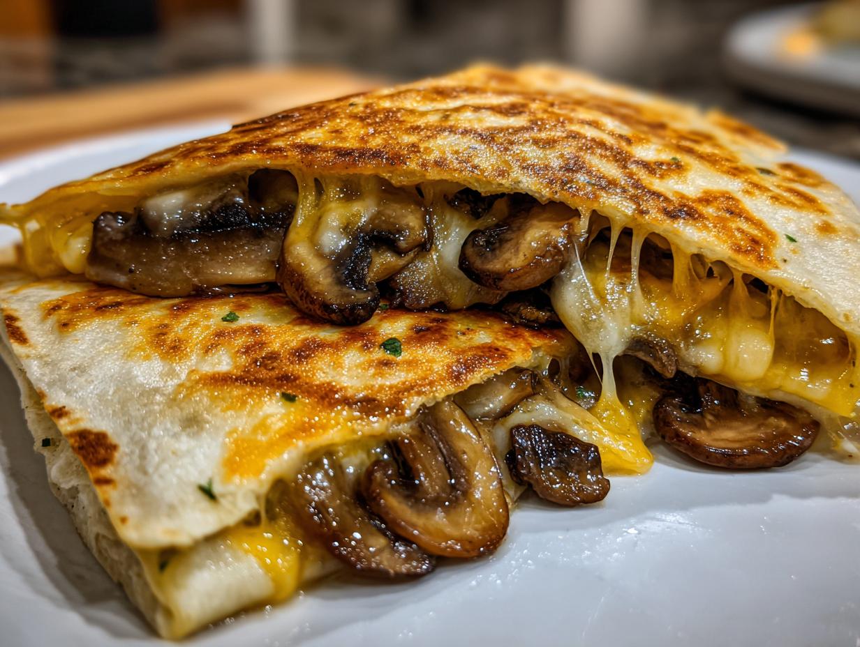 Cheese and Mushroom Quesadillas