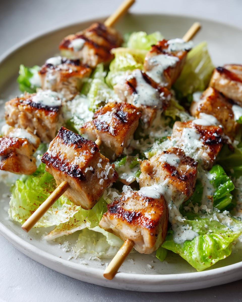 Juicy Chicken Caesar Skewers - 30 Minute Crowd Pleaser 8 Chicken Caesar Skewers - detail 3
