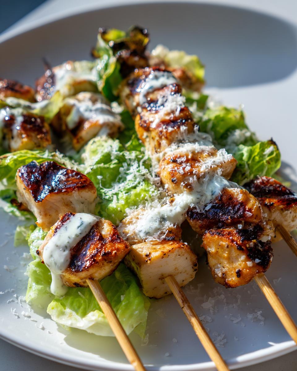 Juicy Chicken Caesar Skewers - 30 Minute Crowd Pleaser 9 Chicken Caesar Skewers - detail 4