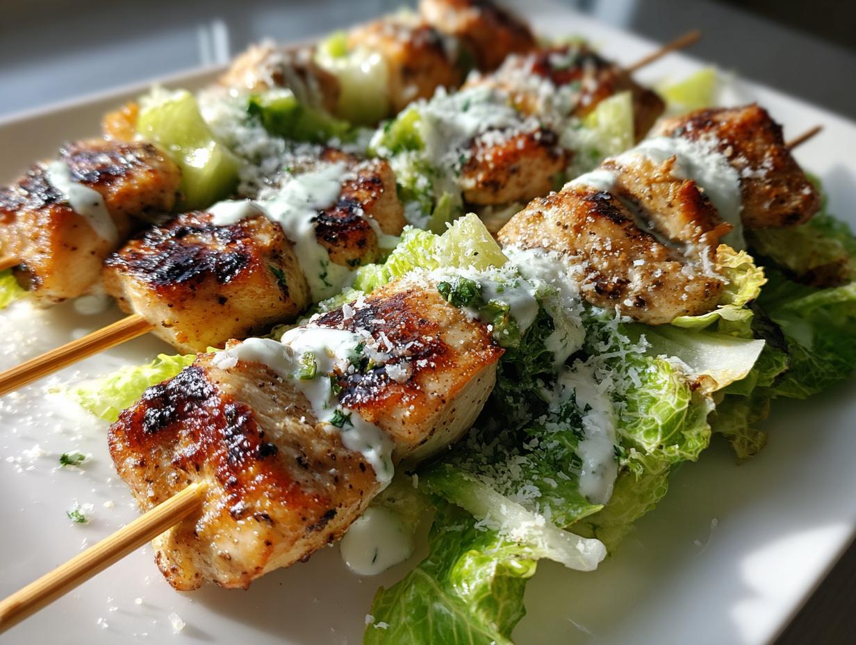 Chicken Caesar Skewers