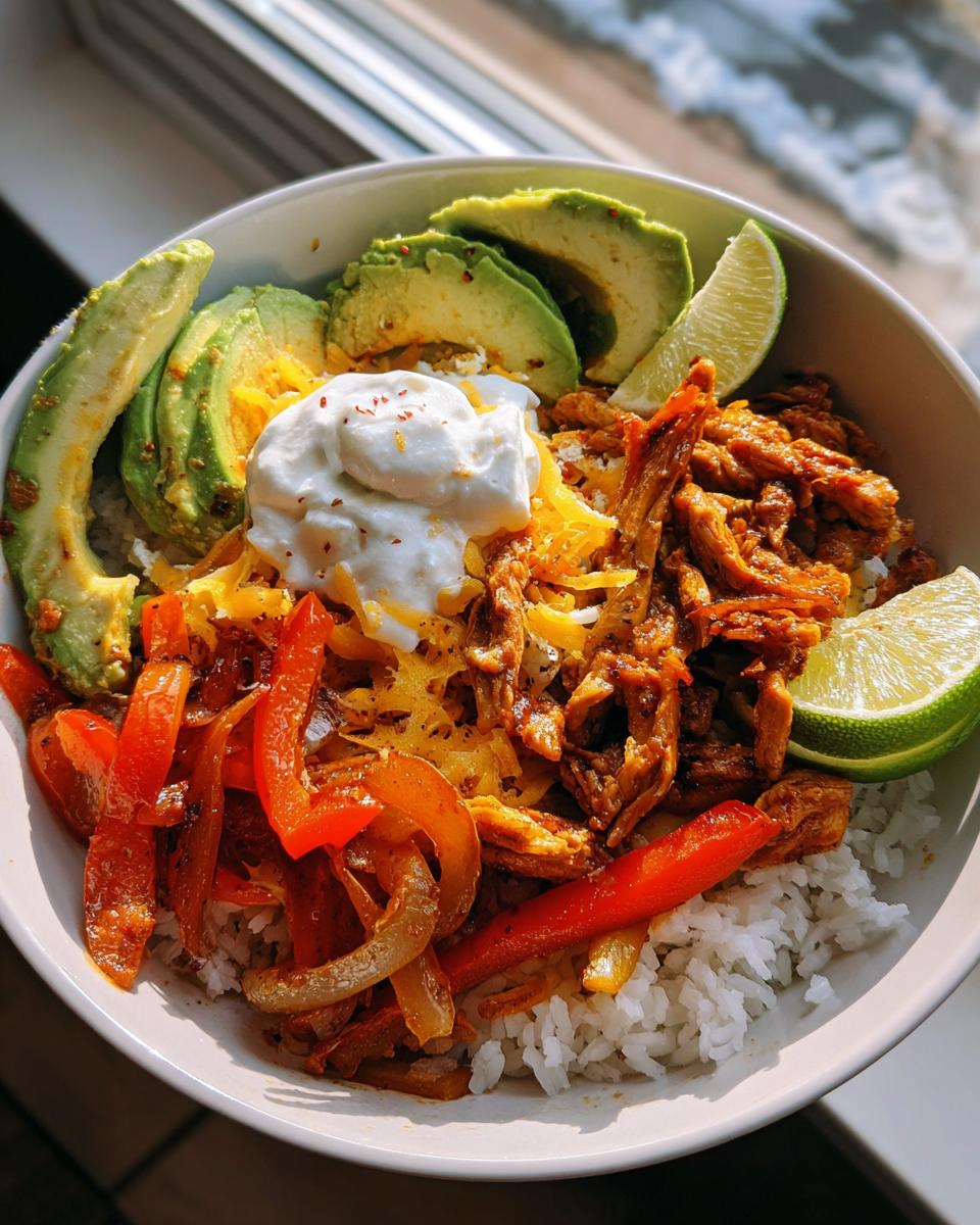 Chicken Fajita Taco Bowls - detail 1