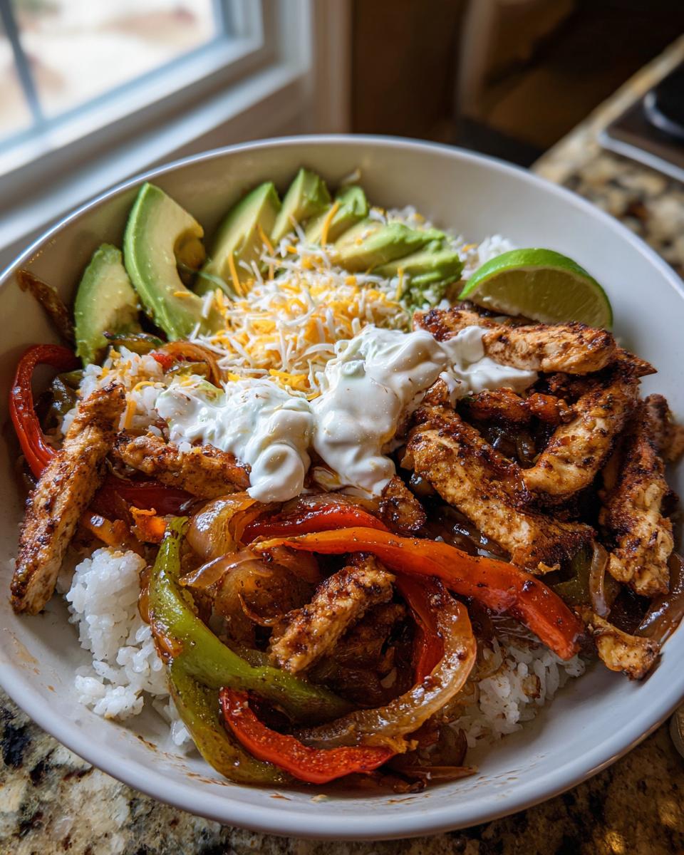 Chicken Fajita Taco Bowls - detail 2