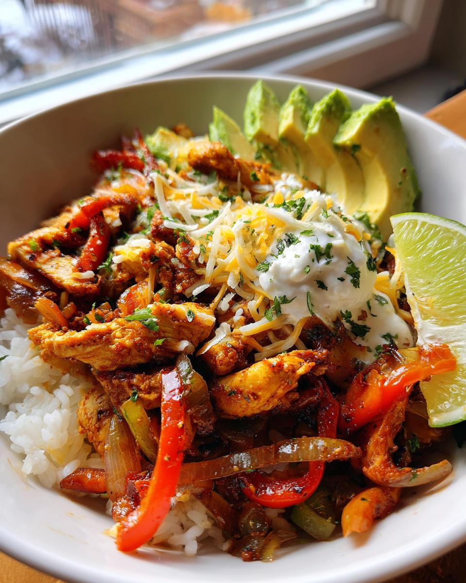 Chicken Fajita Taco Bowls - detail 3