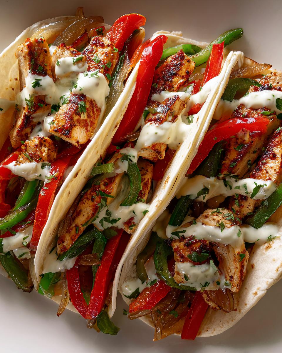 Chicken Fajitas with Lime Crema - detail 1