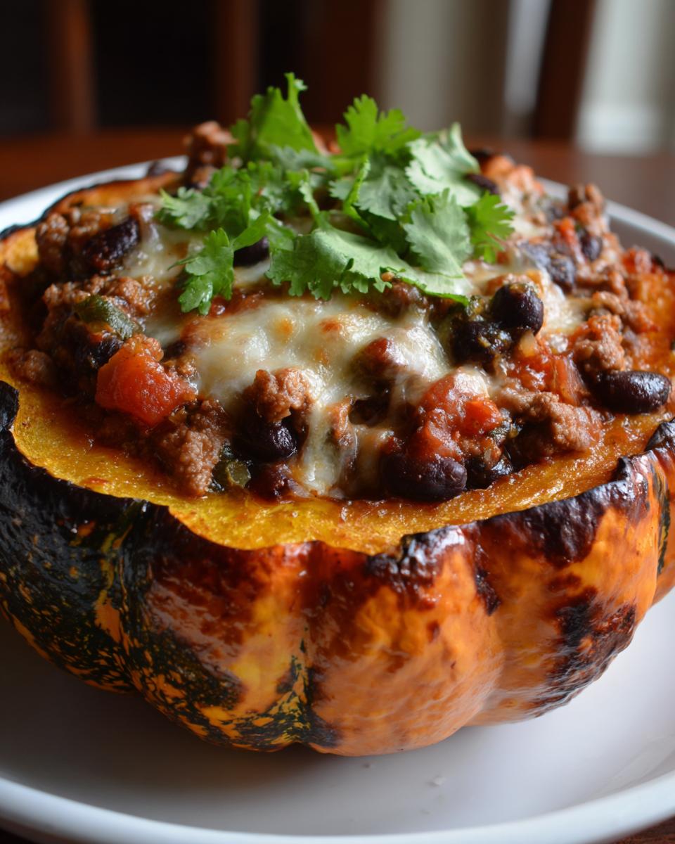 Chili-Stuffed Pumpkin Bowls - detail 1