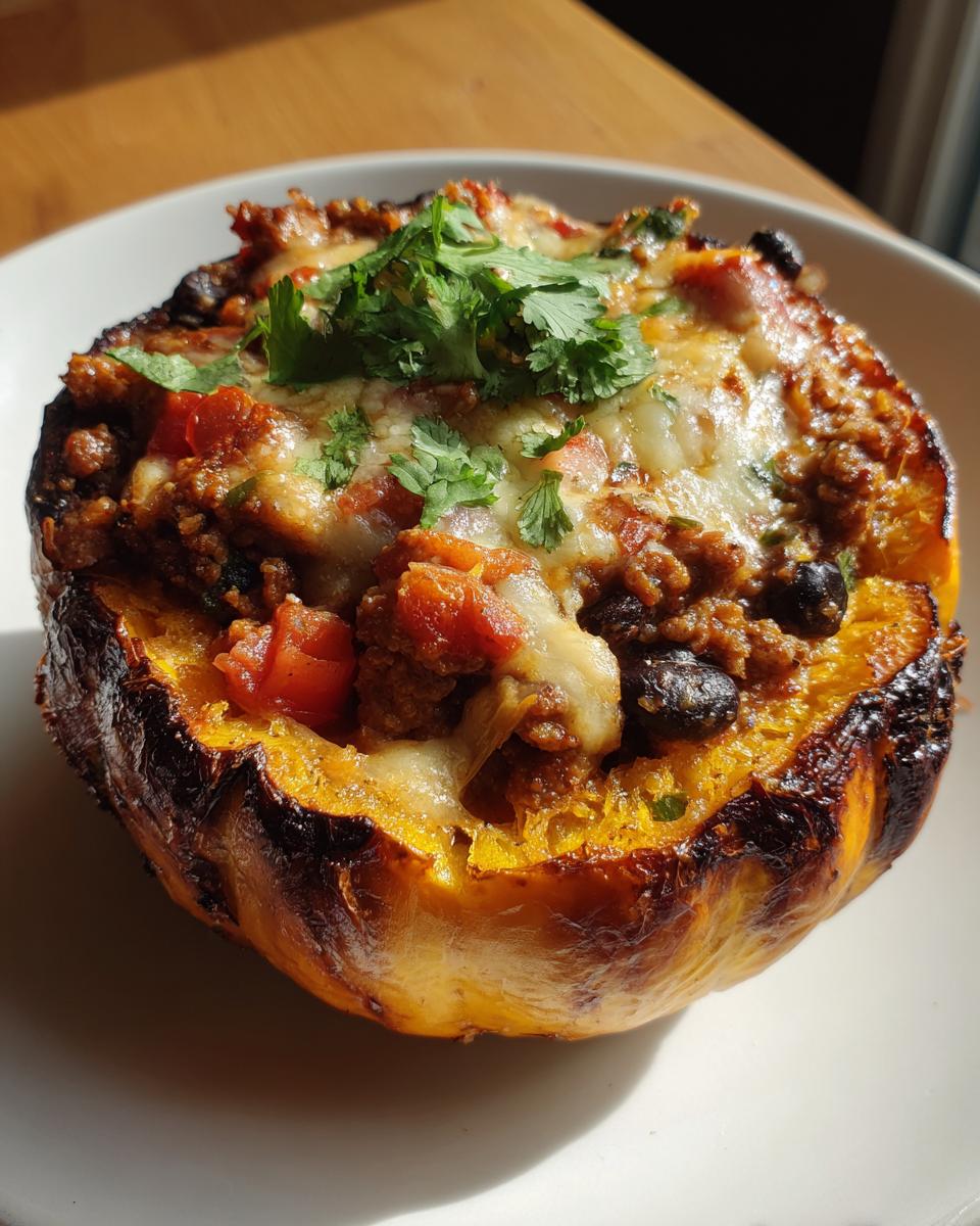 Chili-Stuffed Pumpkin Bowls - detail 3