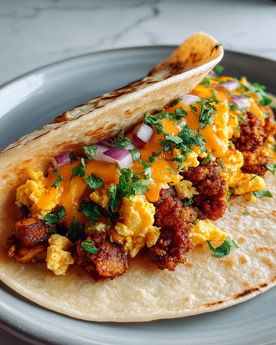 Chorizo and Potato Breakfast Tacos - detail 1