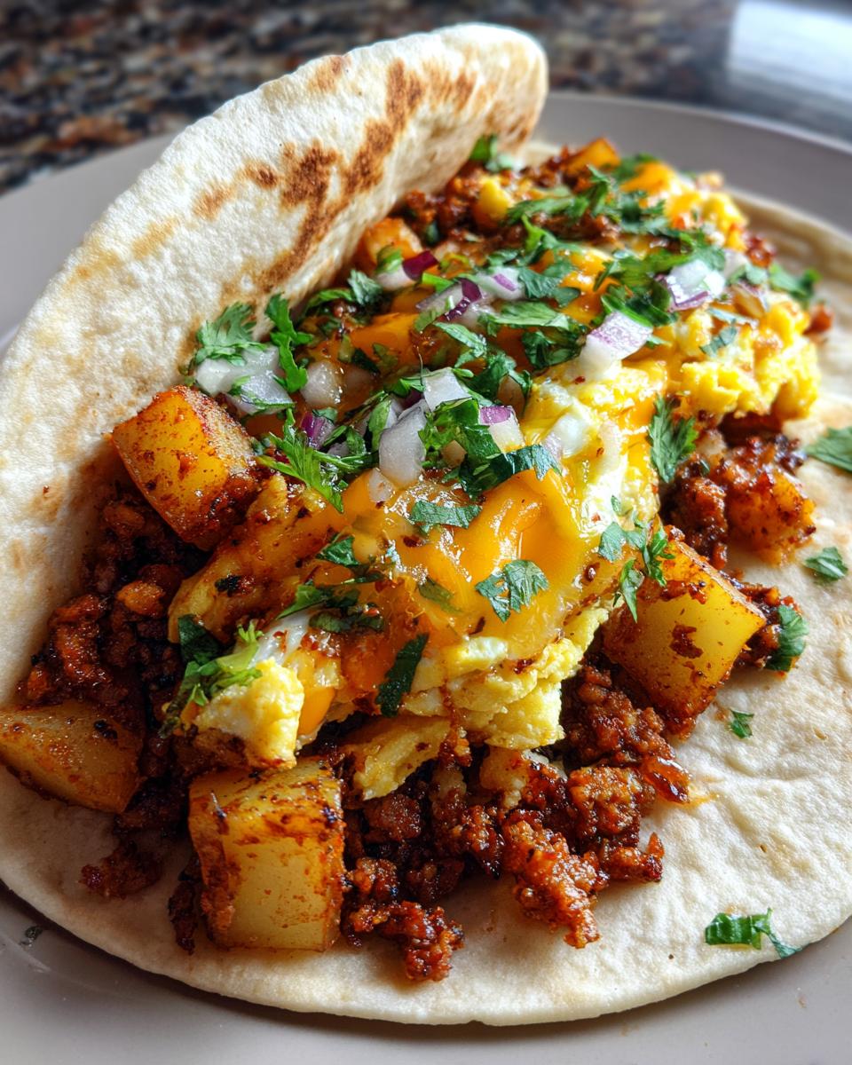 Chorizo and Potato Breakfast Tacos - detail 3