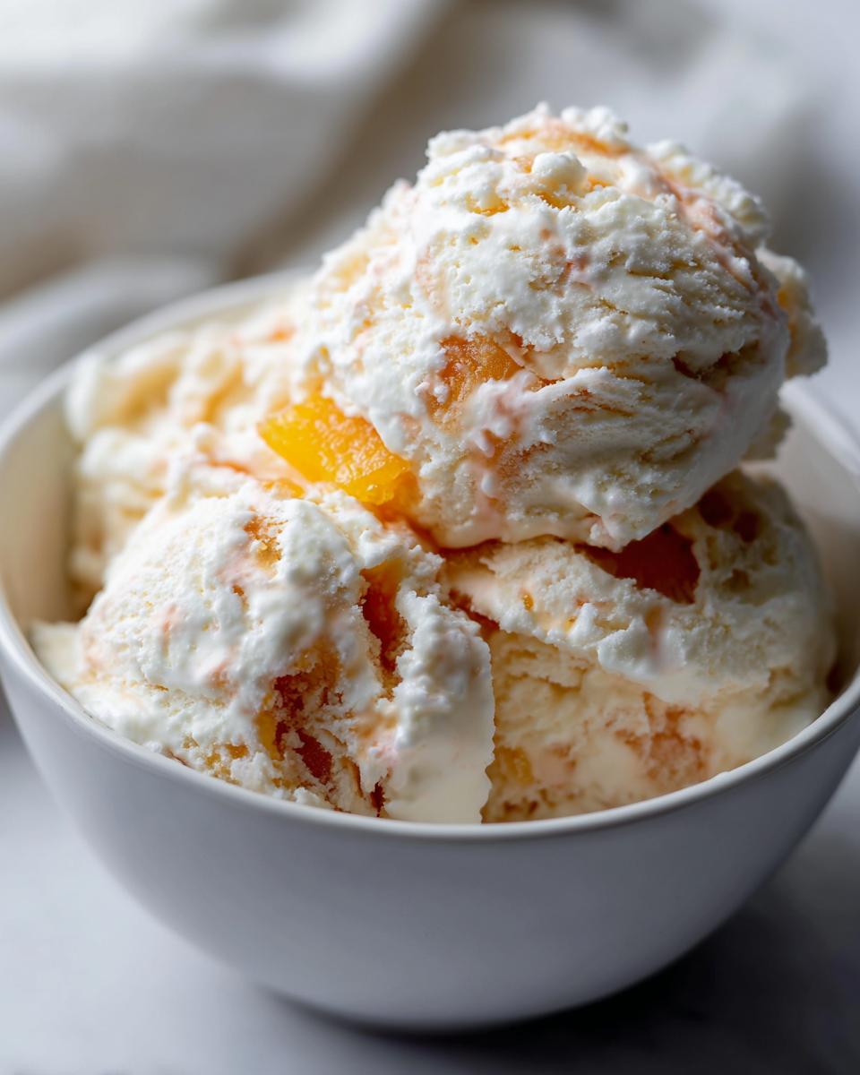 Cottage Cheese Peach Ice Cream - detail 1