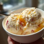 Creamy Cottage Cheese Peach Ice Cream 8 Cottage Cheese Peach Ice Cream