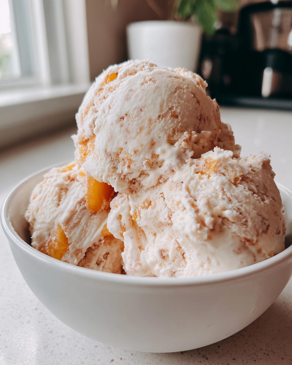 Cottage Cheese Peach Ice Cream - detail 2