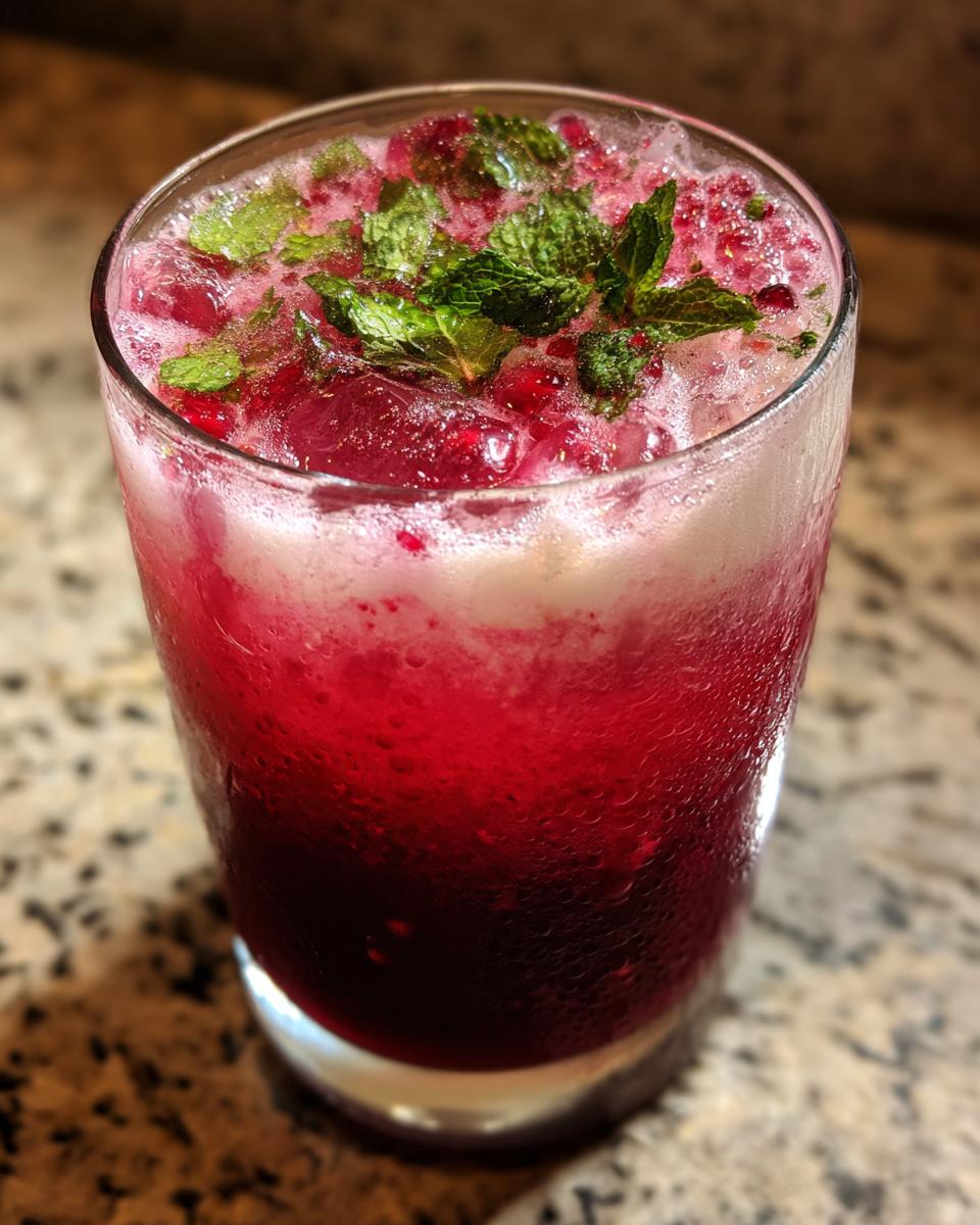 Creamy Pomegranate Mocktail - detail 3