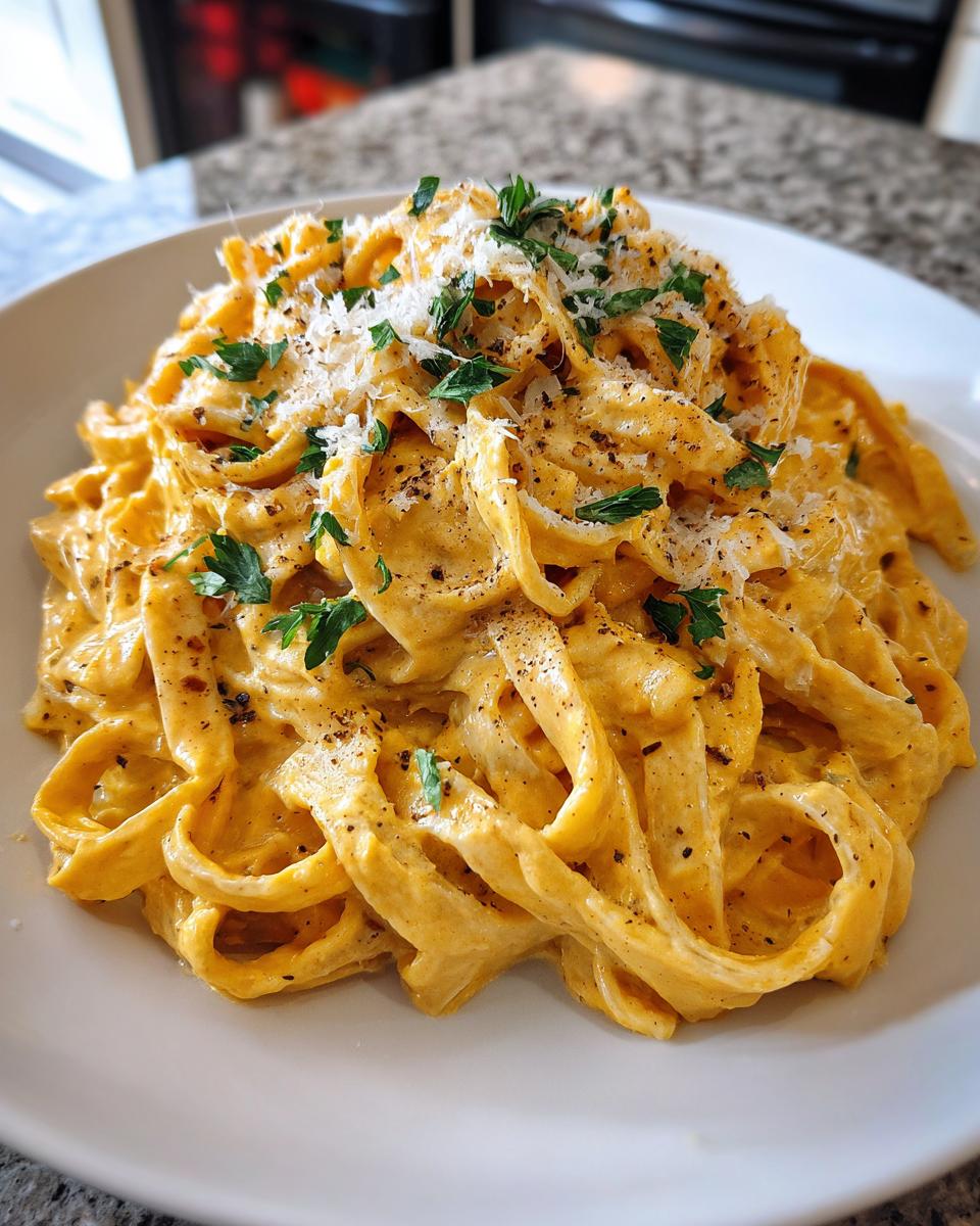 Creamy Pumpkin Alfredo Pasta - detail 1