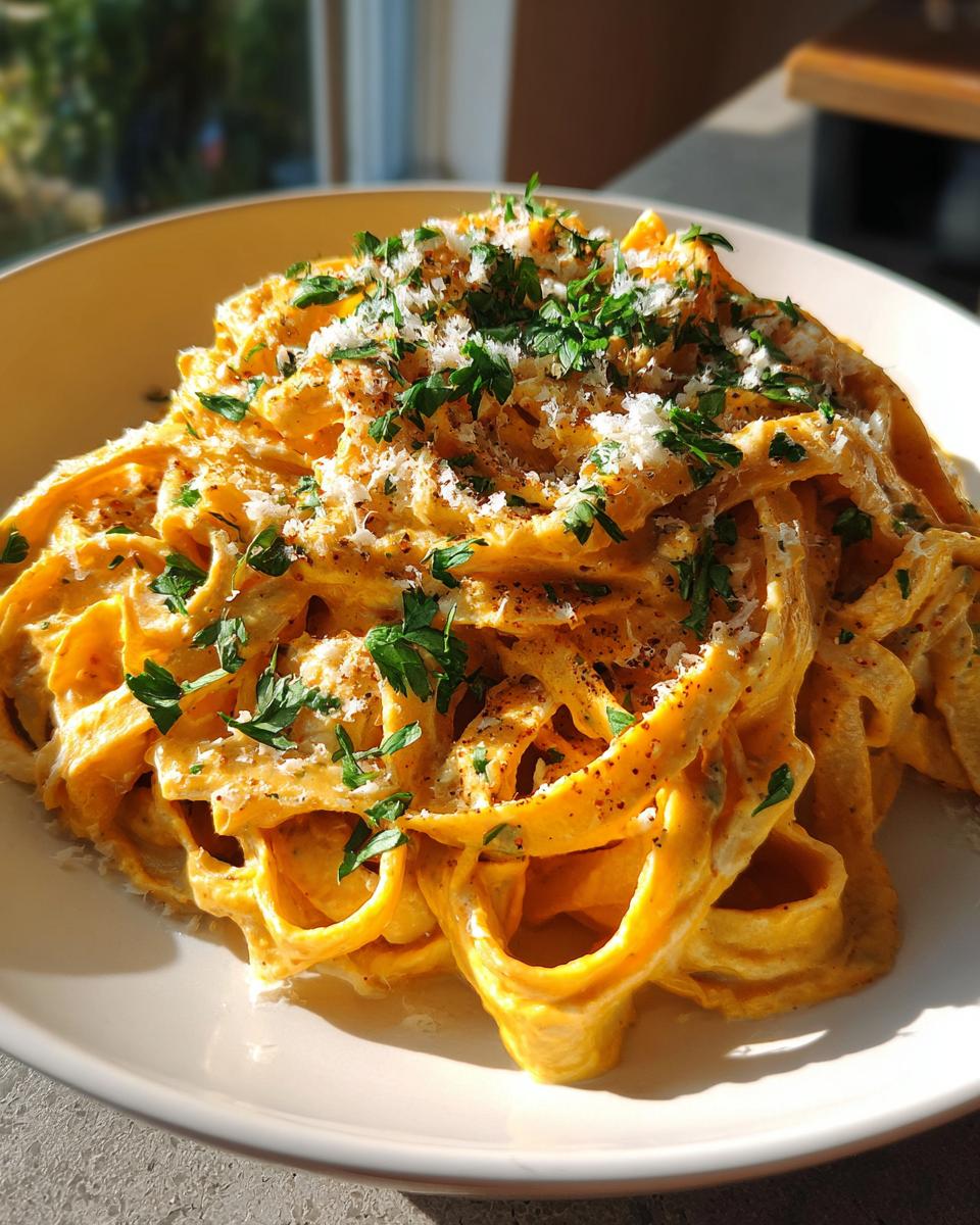 Creamy Pumpkin Alfredo Pasta - detail 2