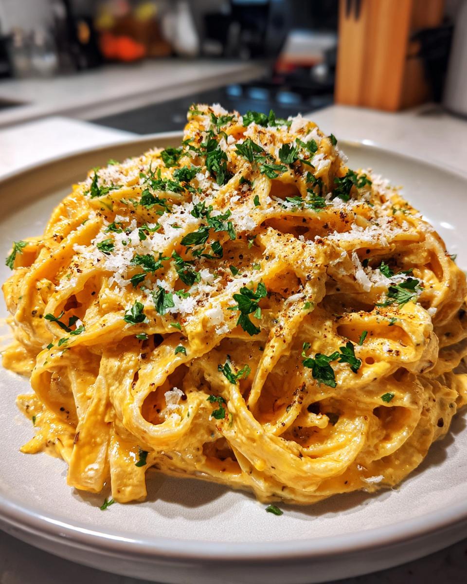 Creamy Pumpkin Alfredo Pasta - detail 3