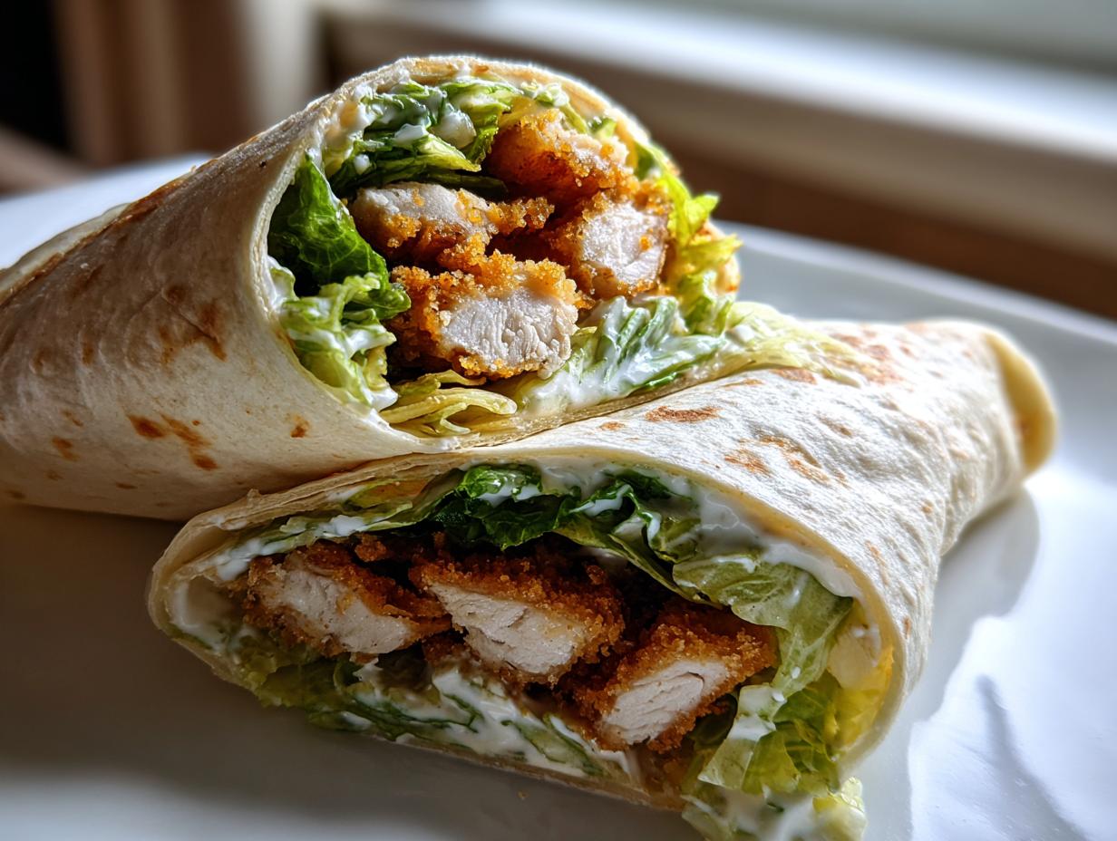 Crispy Chicken Caesar Wrap