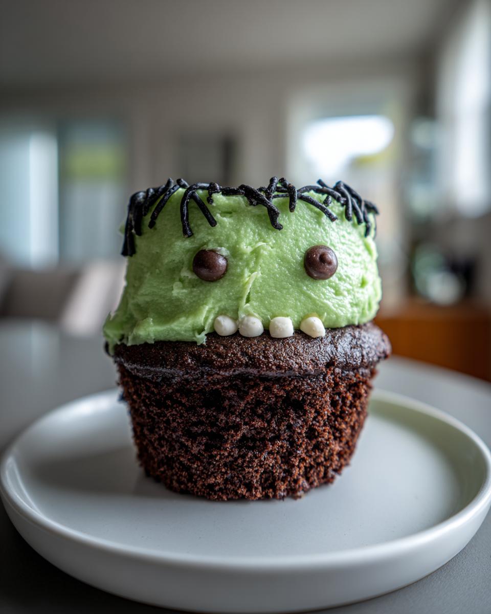 Spooktacular Frankenstein Cupcakes That'll Steal the Show in Just 30 Minutes! 8 Frankenstein Cupcakes - detail 3