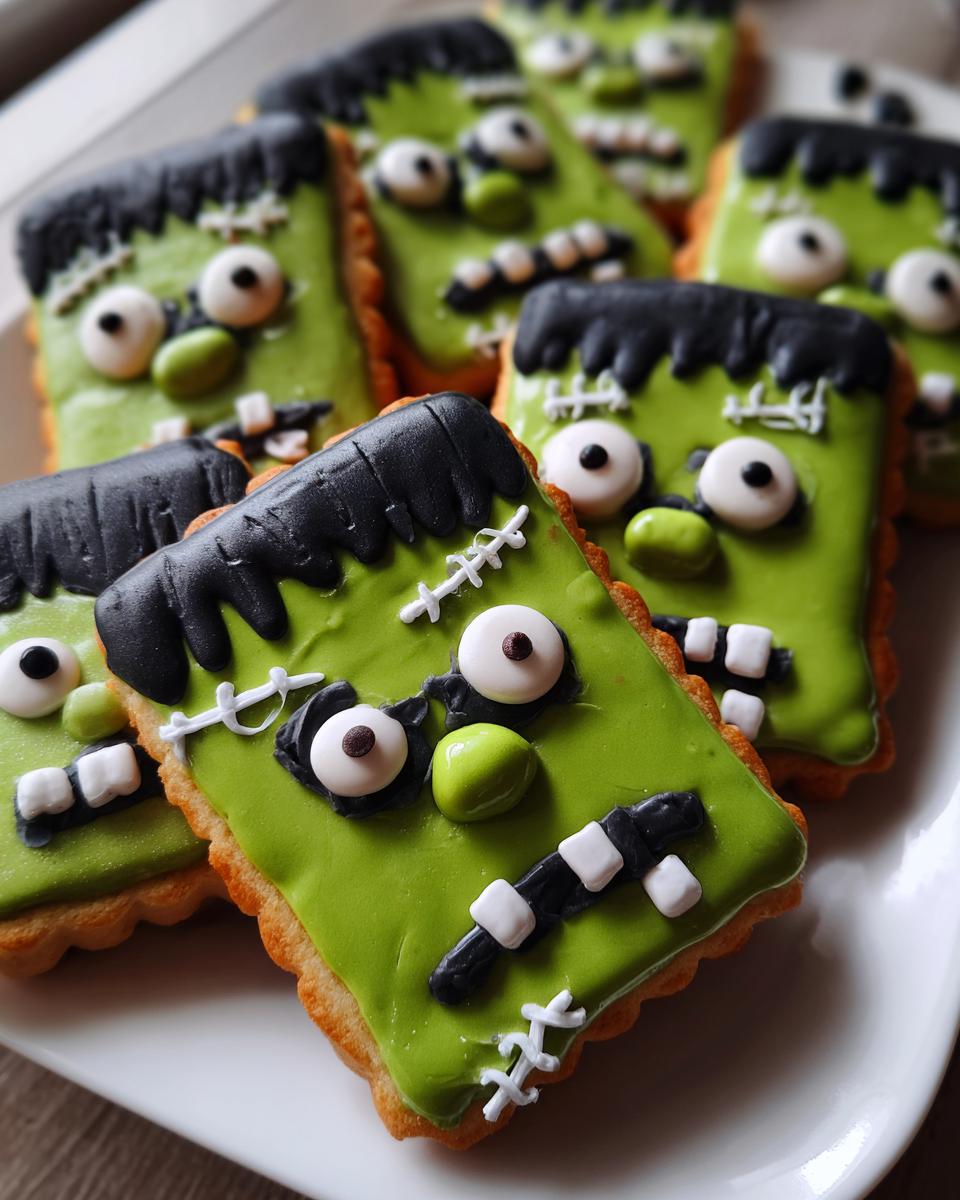 Spooky 50 Frankenstein Face Cookies Kids Will Devour Instantly 5 Frankenstein Face Cookies - detail 2