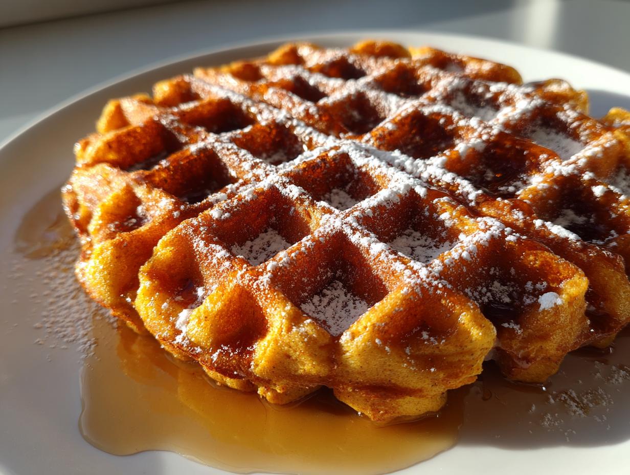 Freezer-Friendly Pumpkin Waffles