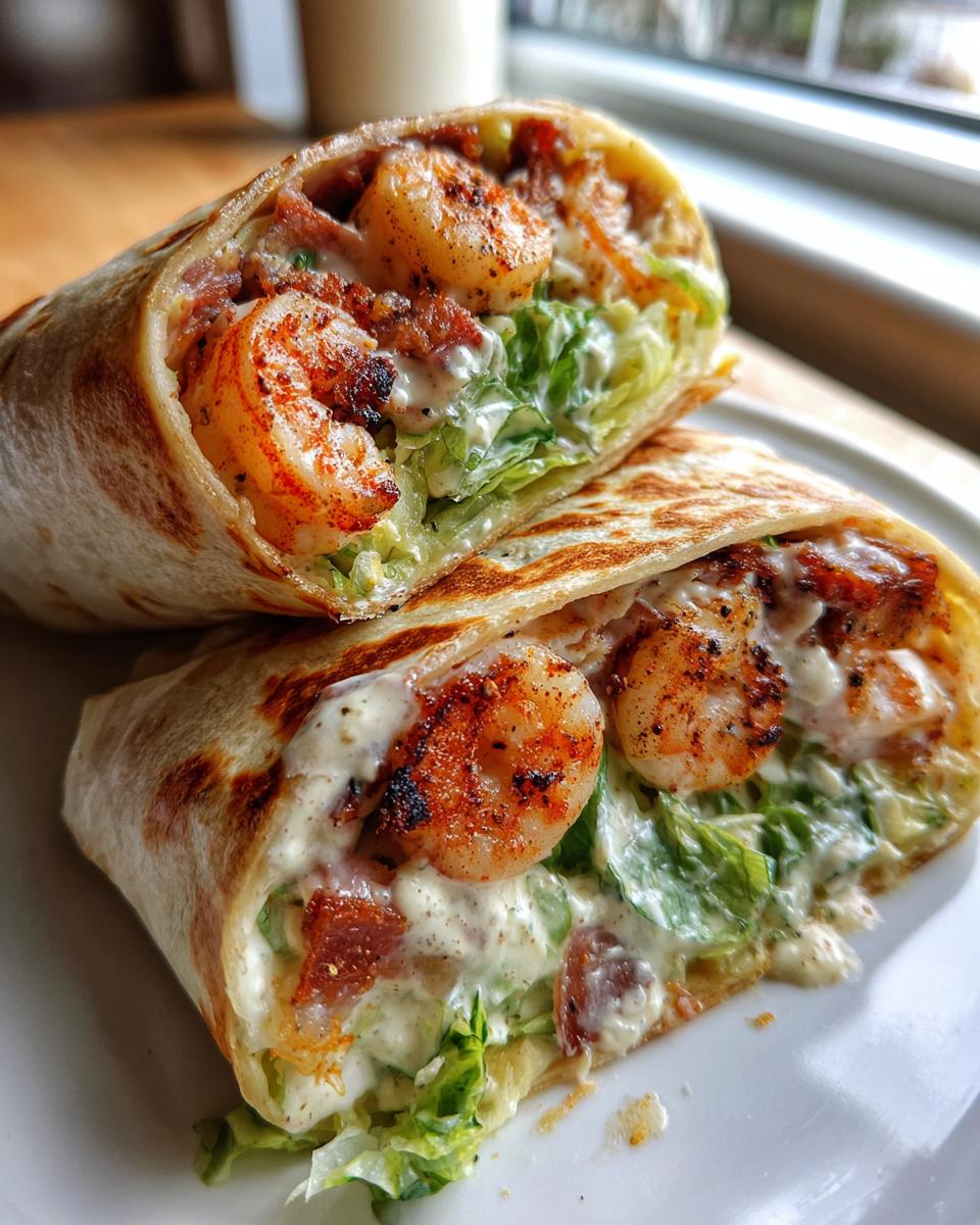 20-Minute Garlic Butter Shrimp Caesar Wrap - Irresistible Flavor Explosion 9 Garlic Butter Shrimp Caesar Wrap - detail 4