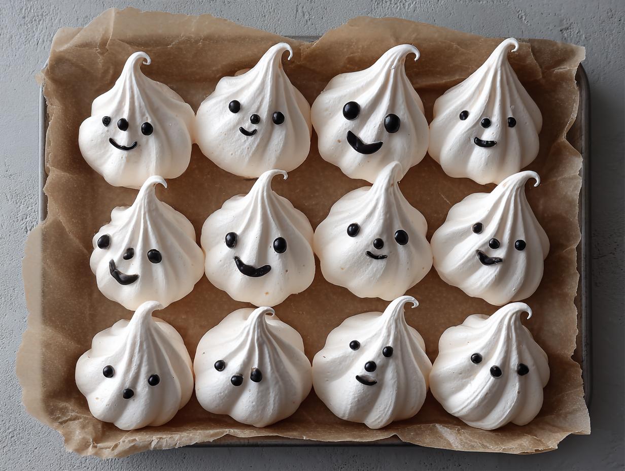 Ghost Meringue Cookies