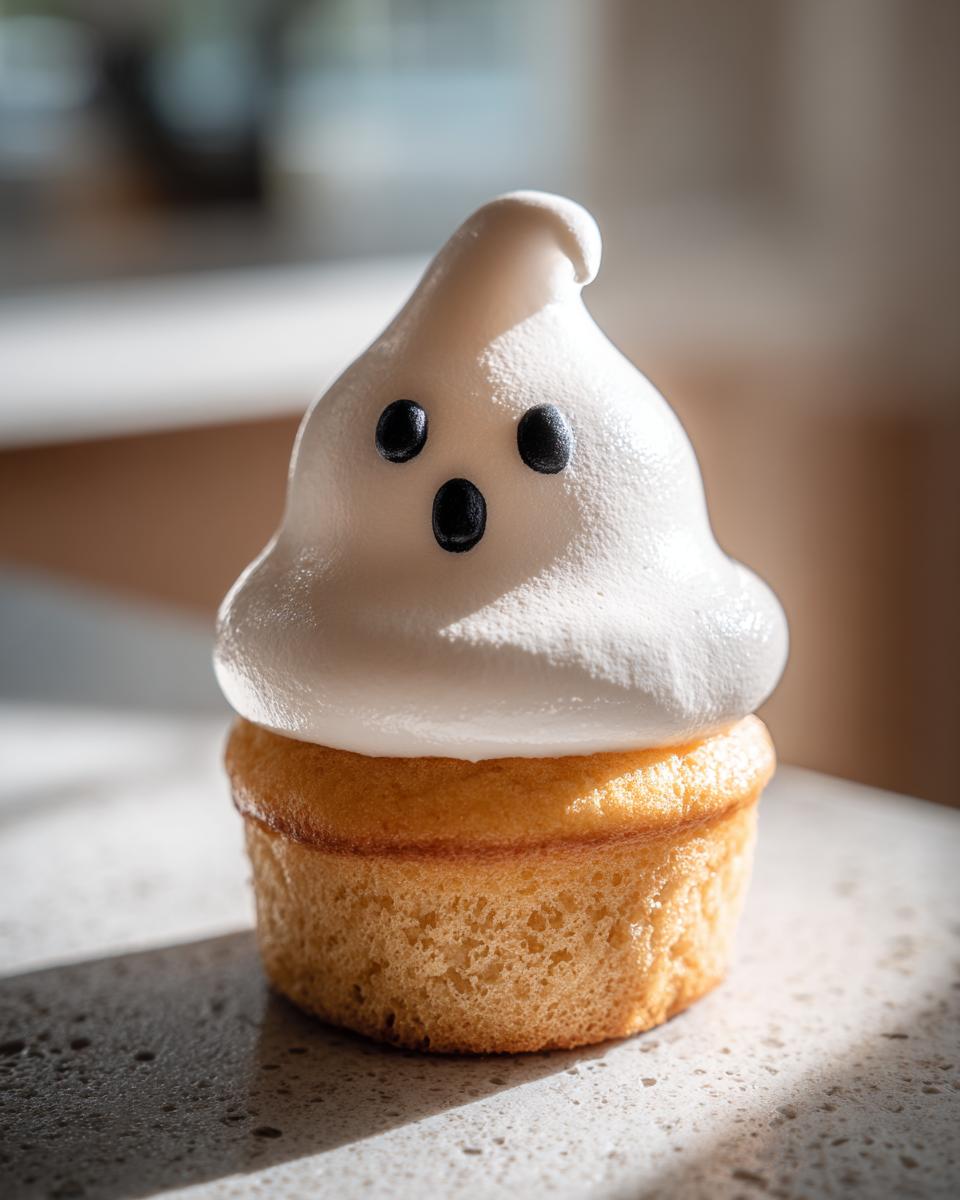 Ghost Meringue Cupcakes - detail 2