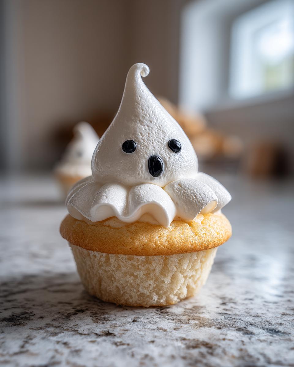 Ghost Meringue Cupcakes - detail 3