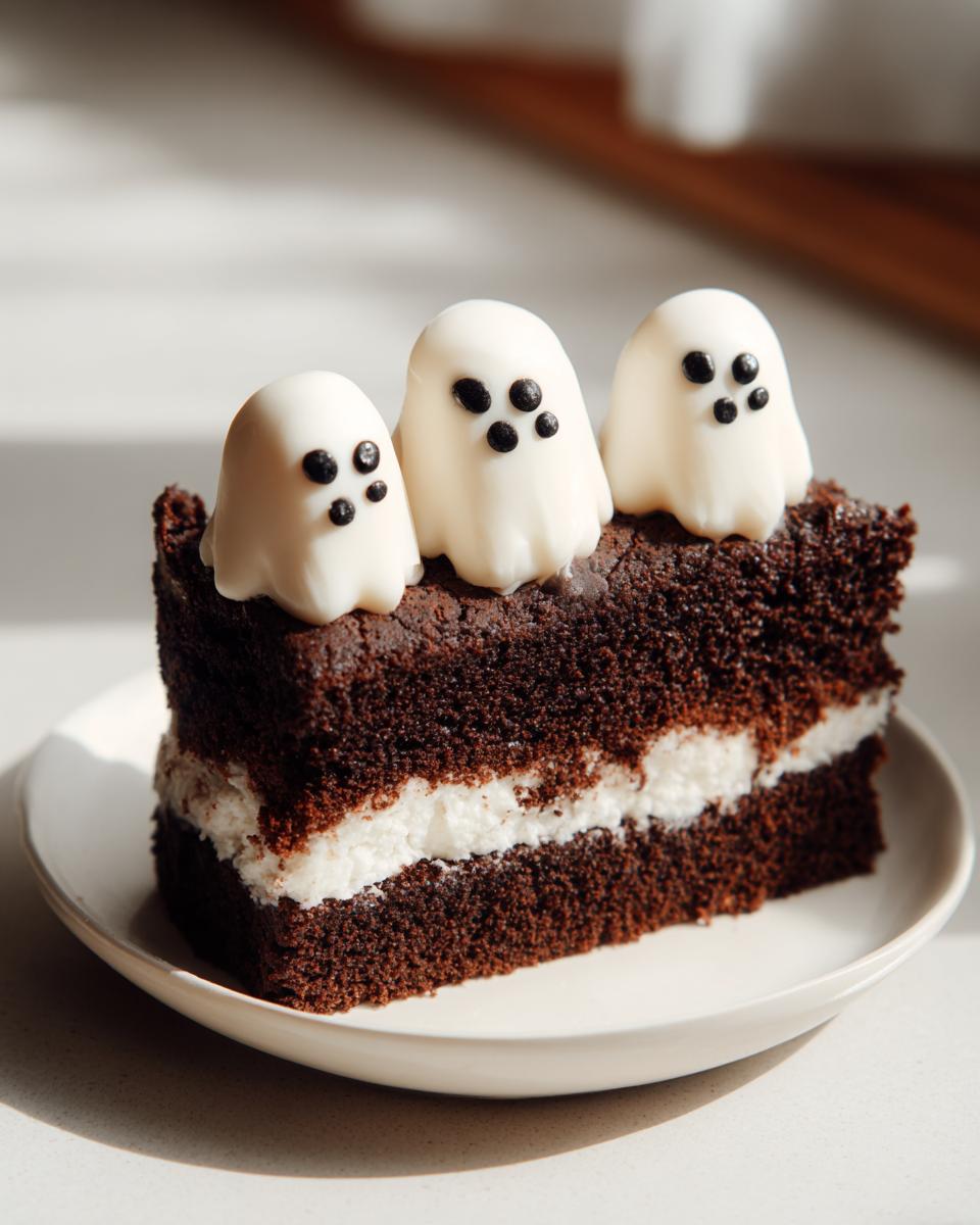 Ghost-Topped Chocolate Cake - detail 2