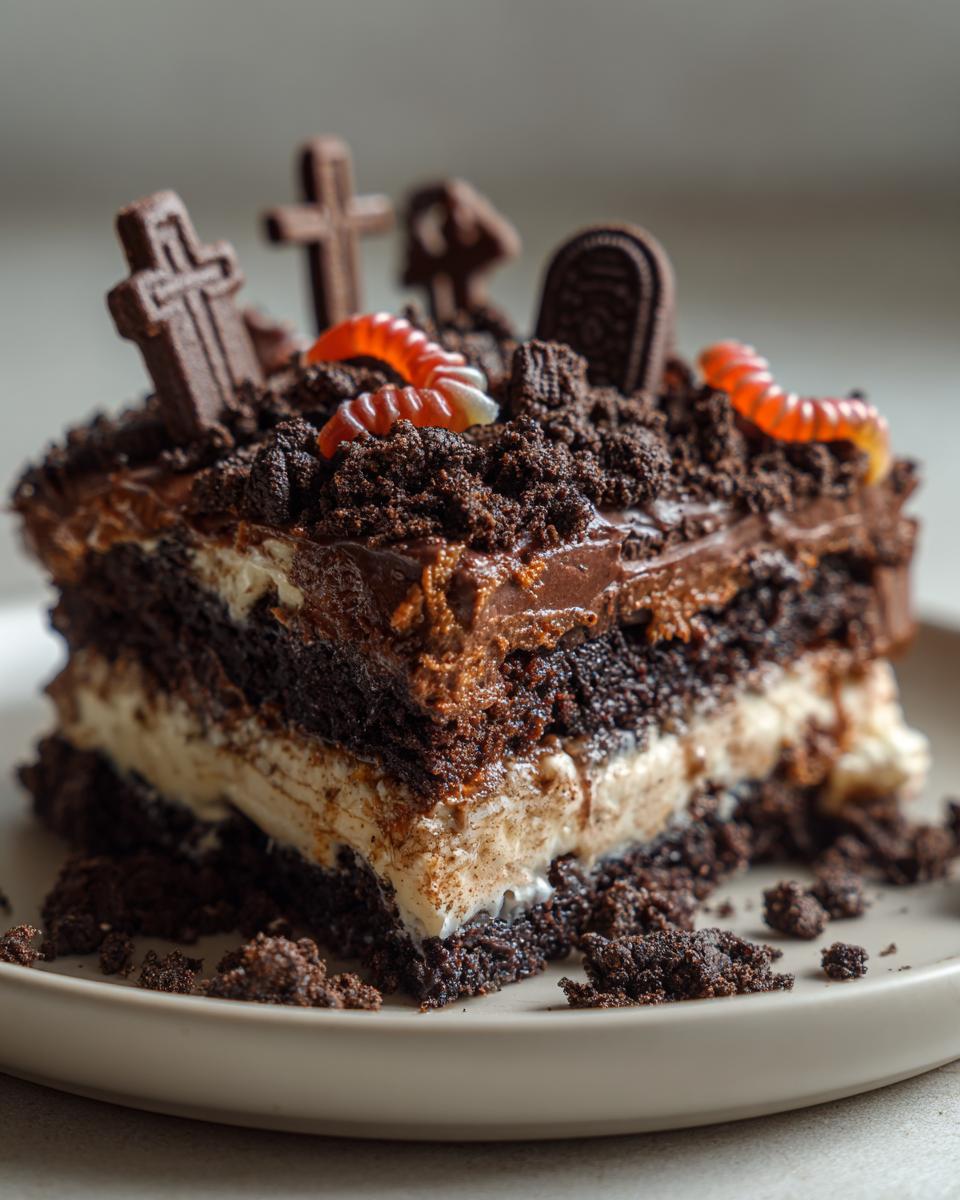 Spooky Graveyard Dirt Cake That Haunts Taste Buds 7 Graveyard Dirt Cake - detail 2