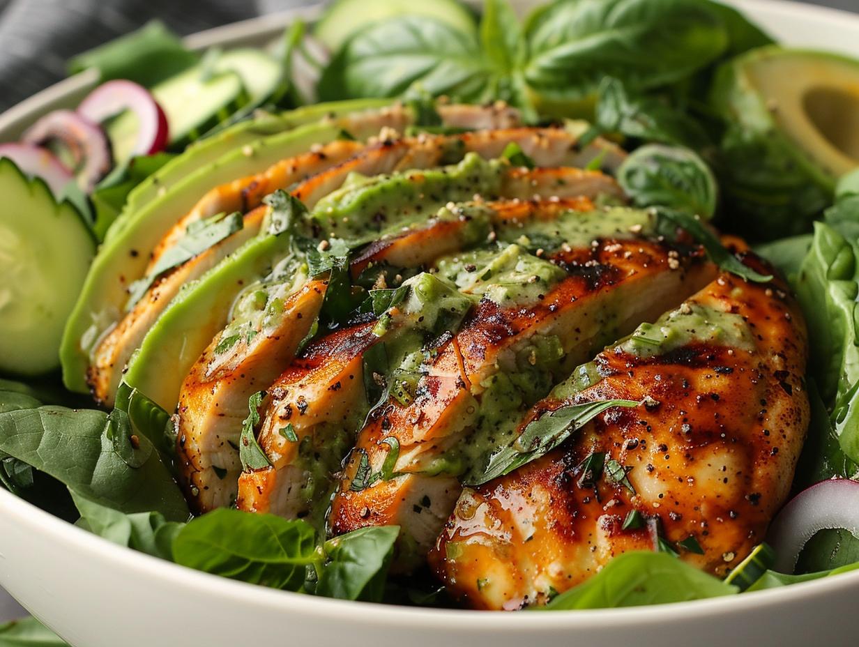 Green Goddess Grilled Chicken Salad