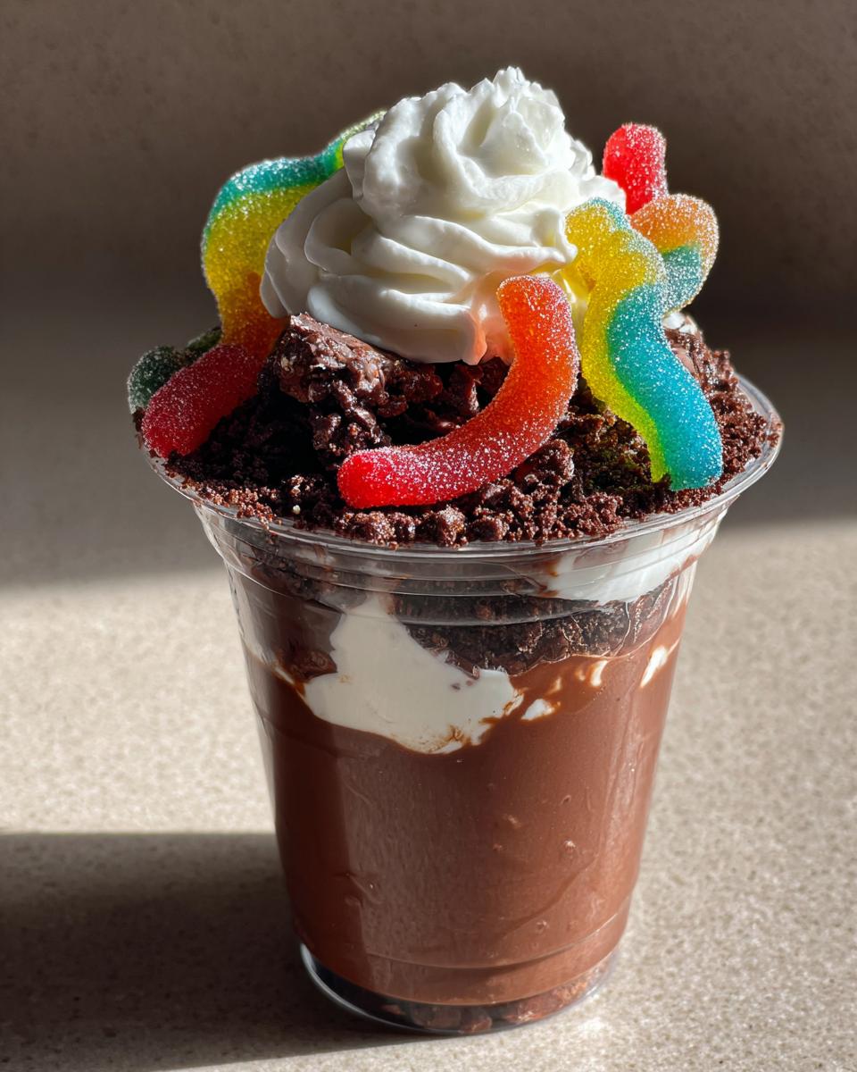 Gummy Worm Dirt Cups - detail 2