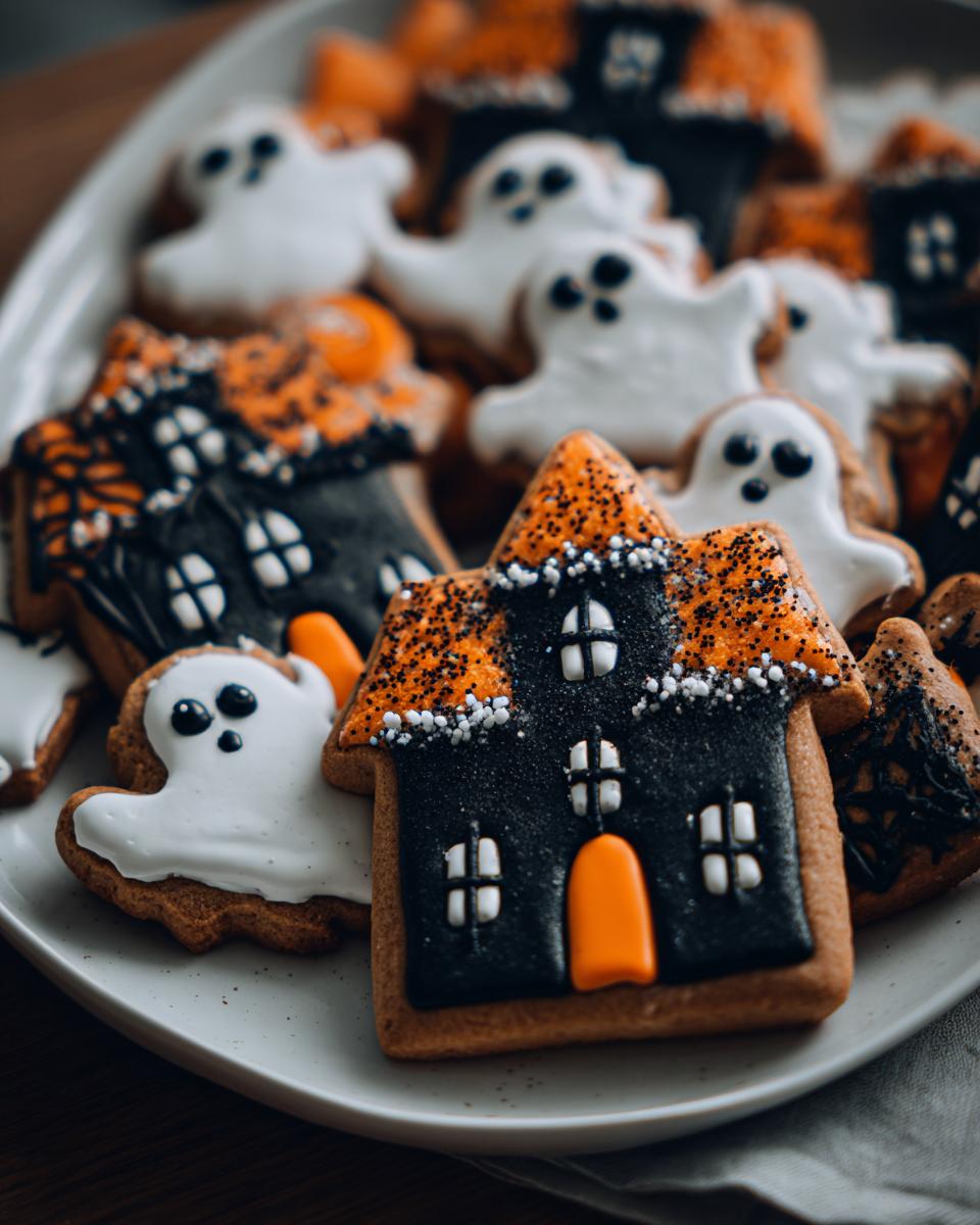 Spooky and Simple 6-Ingredient Haunted House Scene Cookies 7 Haunted House Scene Cookies - detail 2