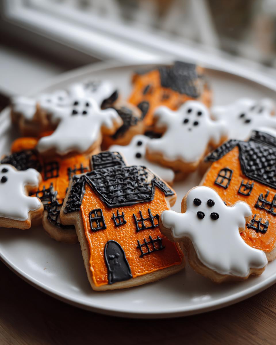 Spooky and Simple 6-Ingredient Haunted House Scene Cookies 9 Haunted House Scene Cookies - detail 4