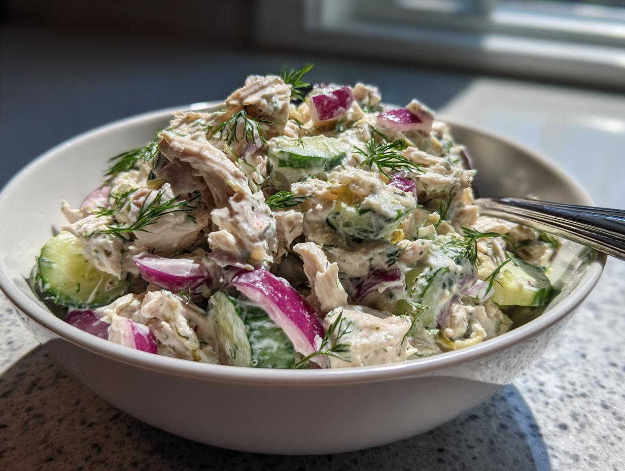 High-Protein Dill Pickle Chicken Salad