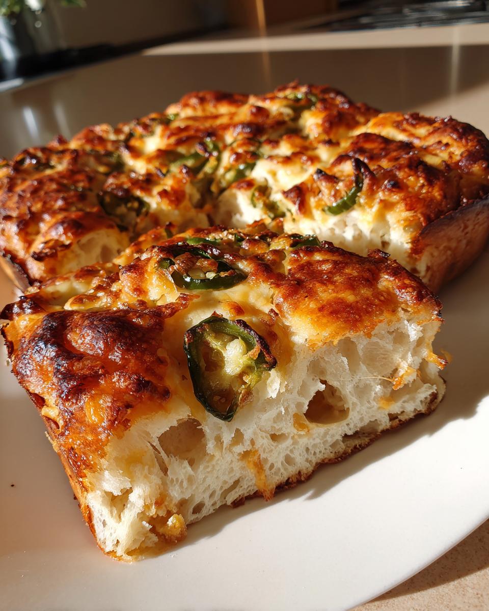 Fiery 3-Cheese Jalapeño Cheddar Focaccia Heaven 7 Jalapeño Cheddar Focaccia - detail 2