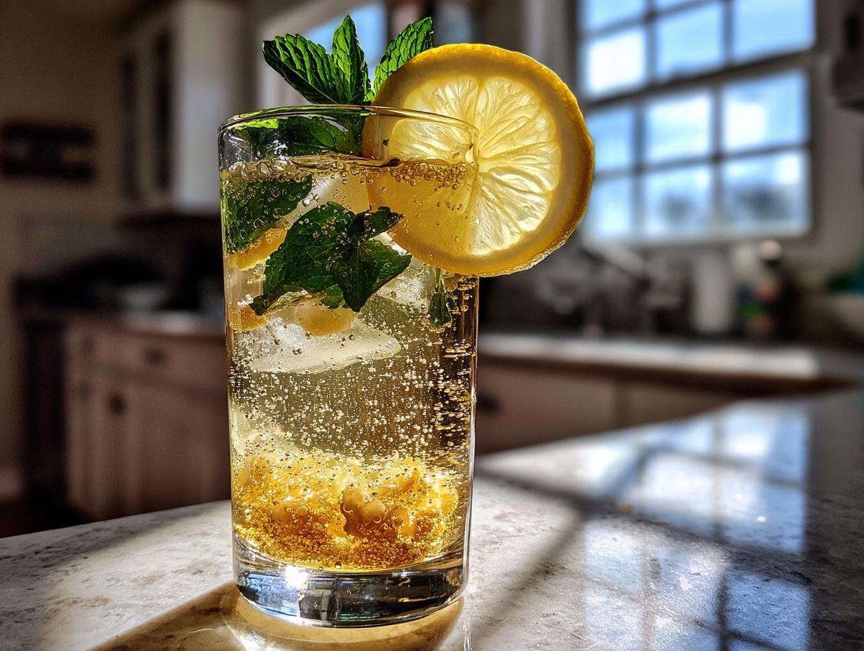 Lemon Ginger Mocktail Spritz