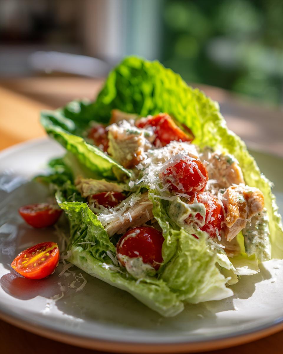 Low-Carb Lettuce Caesar Wraps - detail 2
