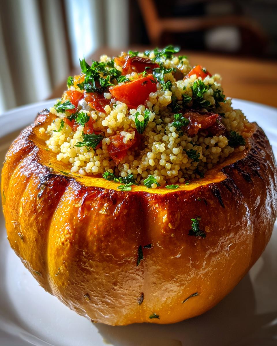 Savory Mediterranean Couscous Stuffed Pumpkin in 45 Minutes 4 Mediterranean Couscous Stuffed Pumpkin - detail 1