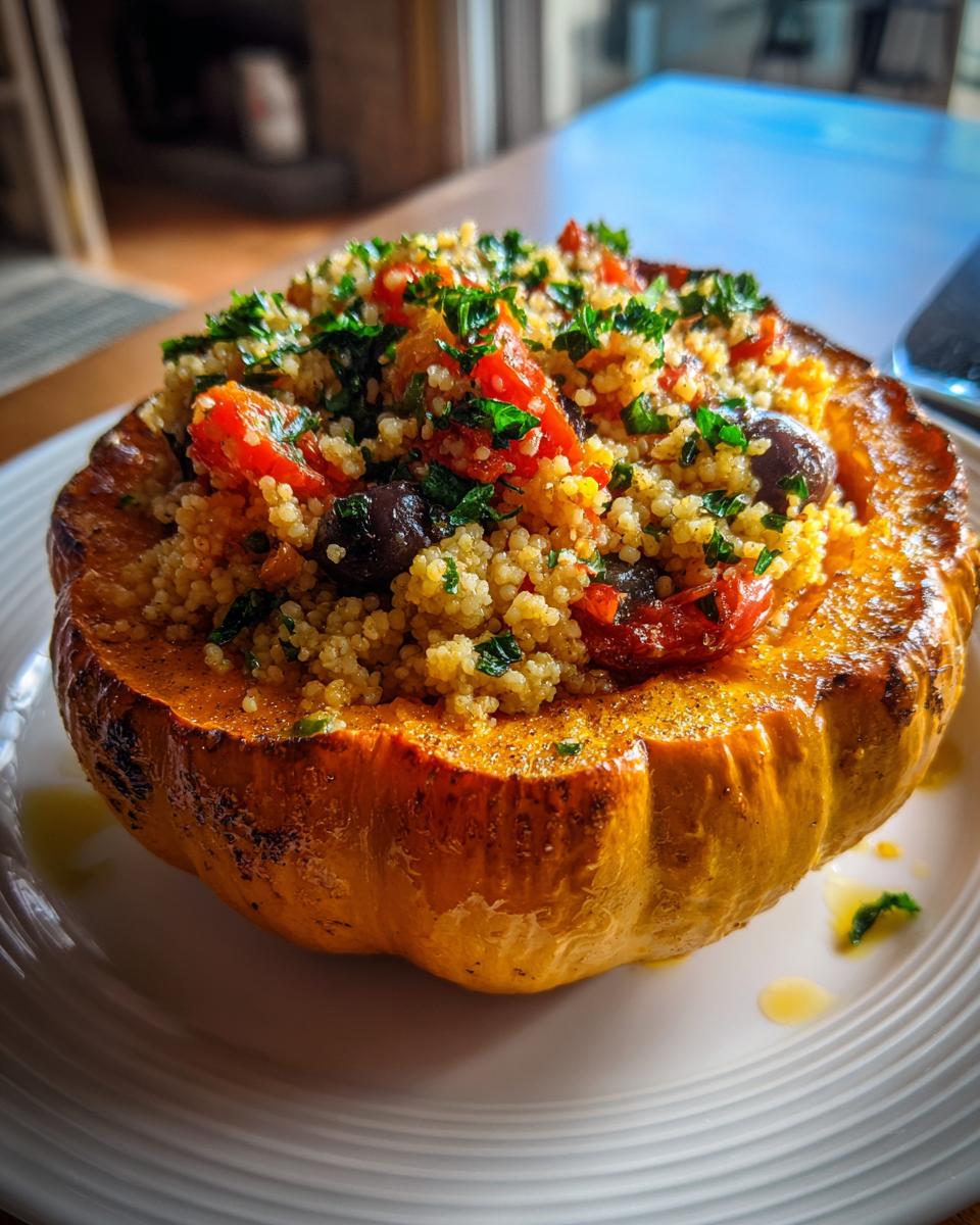 Savory Mediterranean Couscous Stuffed Pumpkin in 45 Minutes 5 Mediterranean Couscous Stuffed Pumpkin - detail 2