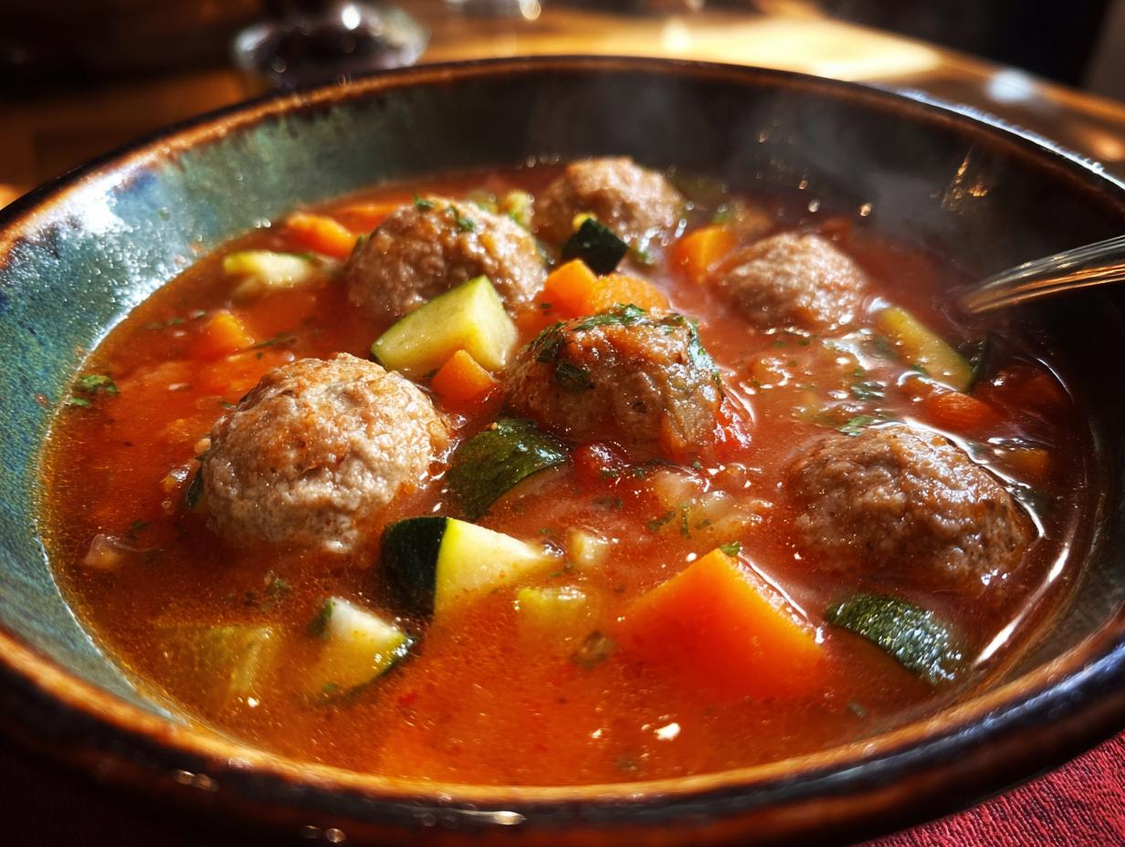 Mexican meatball soup
