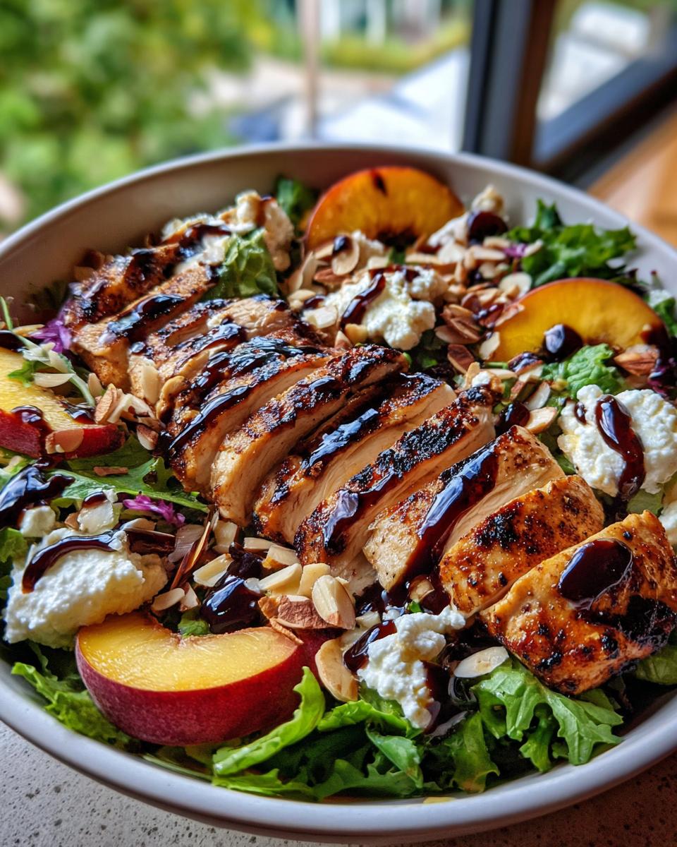 Amazing Peach Burrata Grilled Chicken Salad in 25 Minutes 5 Peach Burrata Grilled Chicken Salad - detail 1
