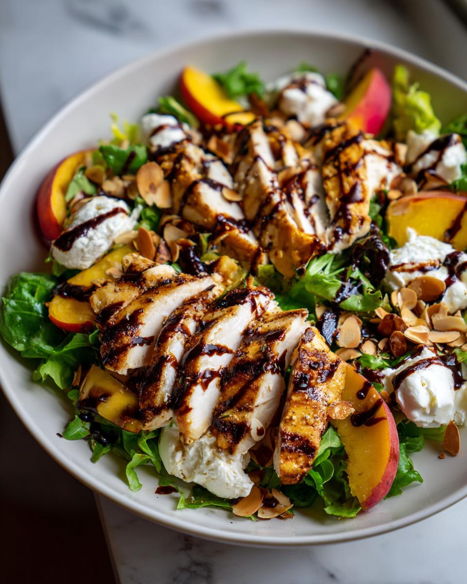 Amazing Peach Burrata Grilled Chicken Salad in 25 Minutes 6 Peach Burrata Grilled Chicken Salad - detail 2