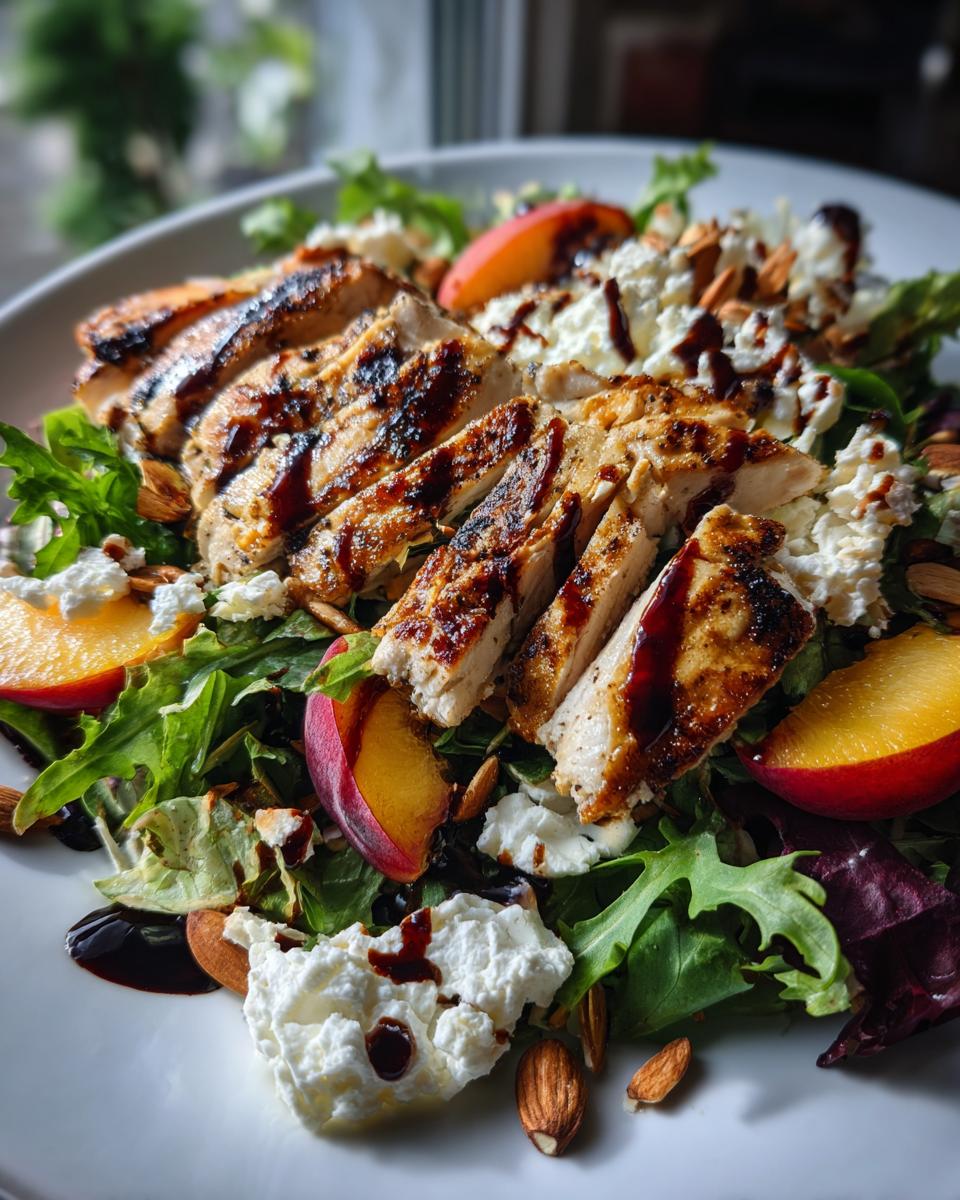 Amazing Peach Burrata Grilled Chicken Salad in 25 Minutes 7 Peach Burrata Grilled Chicken Salad - detail 3